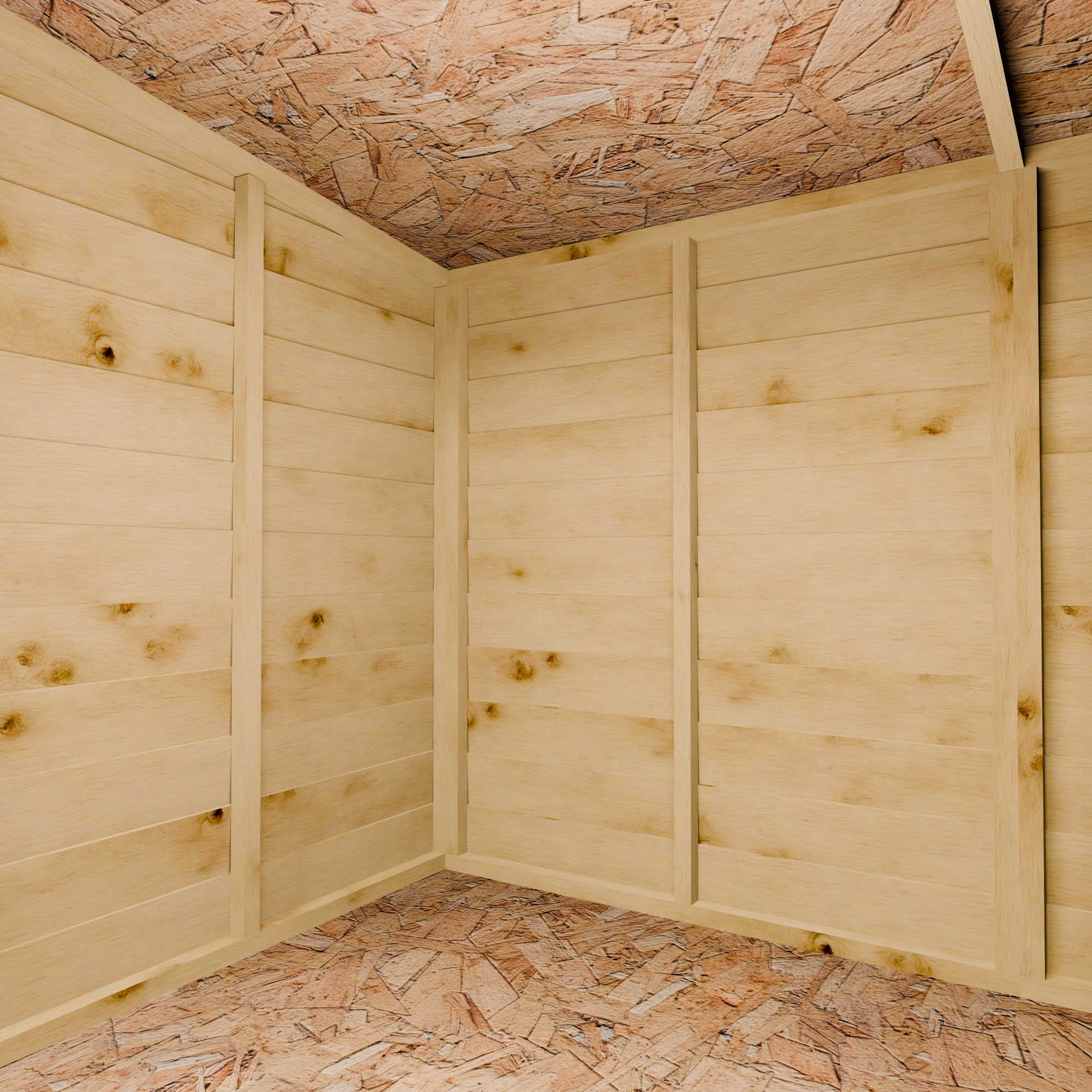 3 x 6 Value Overlap Double Door Pent Bike Shed - Image 5