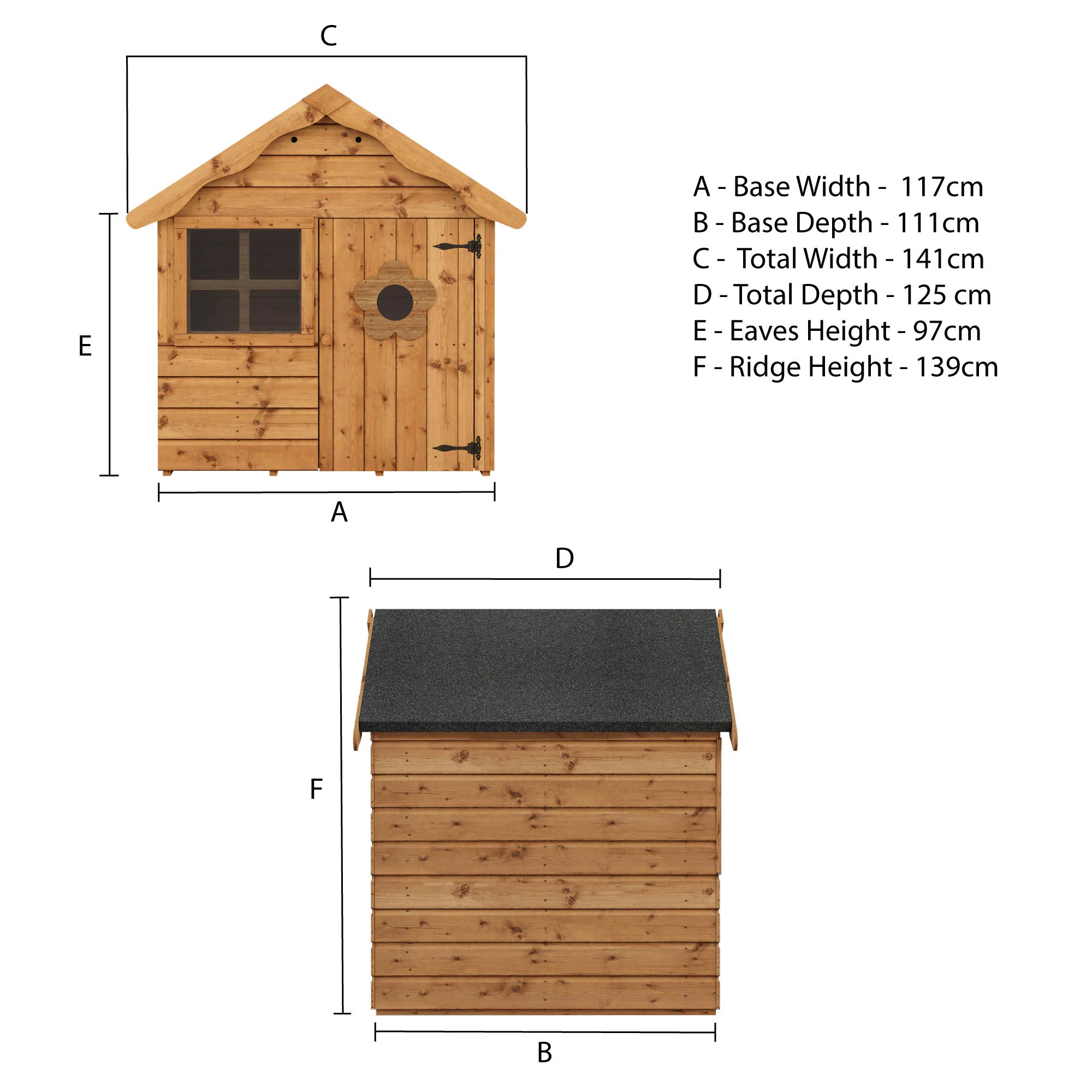 4 x 4 Snug Wooden Playhouse - Image 4