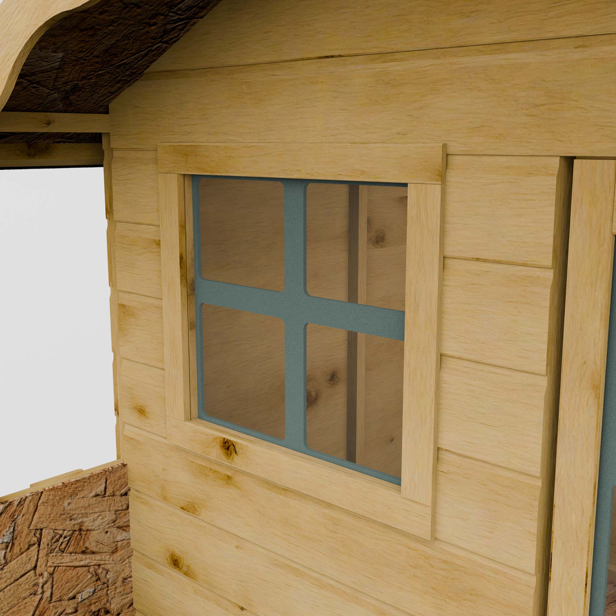 Poppy Tower Wooden Playhouse with Slide - Image 10