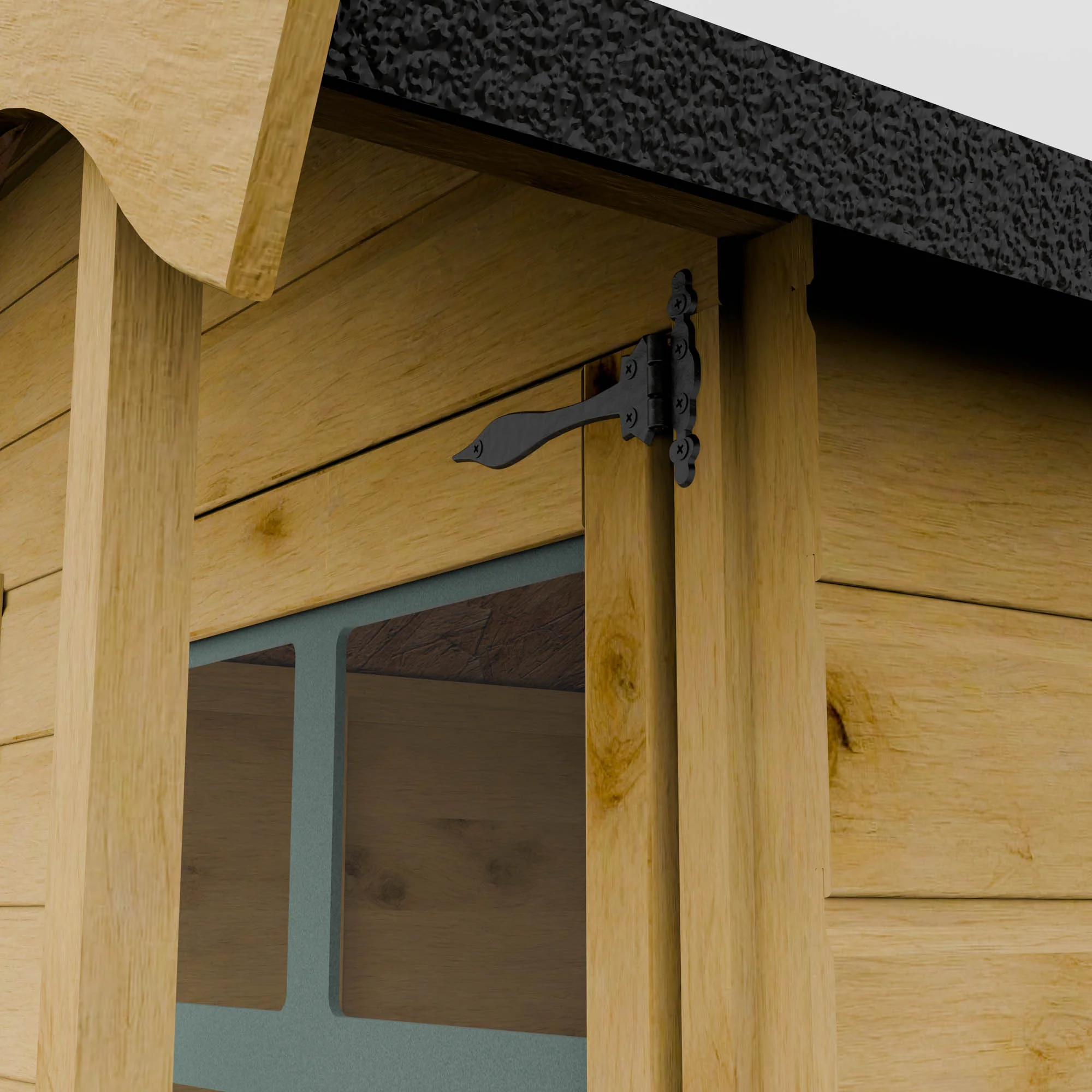 Poppy Tower Wooden Playhouse with Slide - Image 9