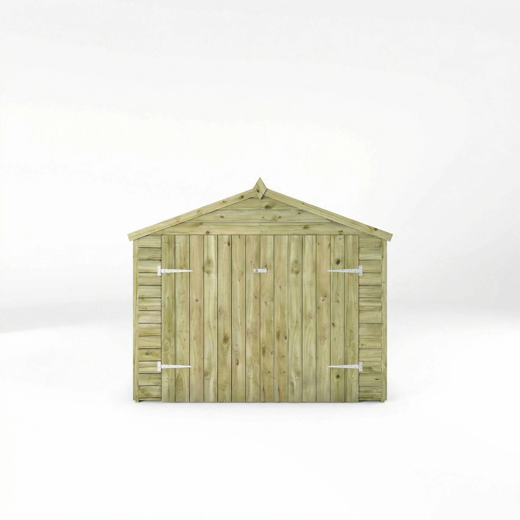 7 x 3 Value Overlap Double Door Apex Wooden Bike Shed - Image 7